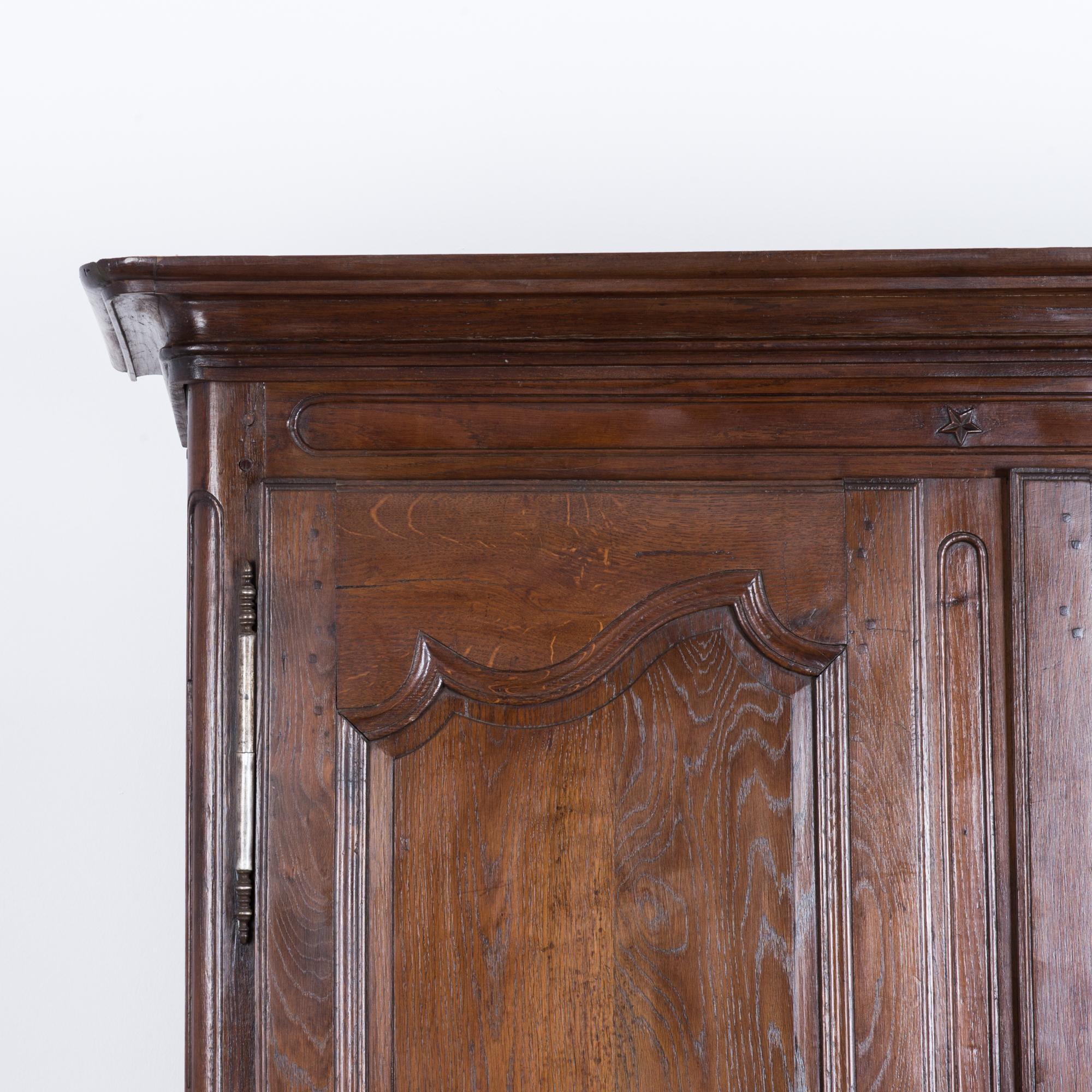 Turn of the Century Wooden Armoire with Original Patina In Good Condition In High Point, NC
