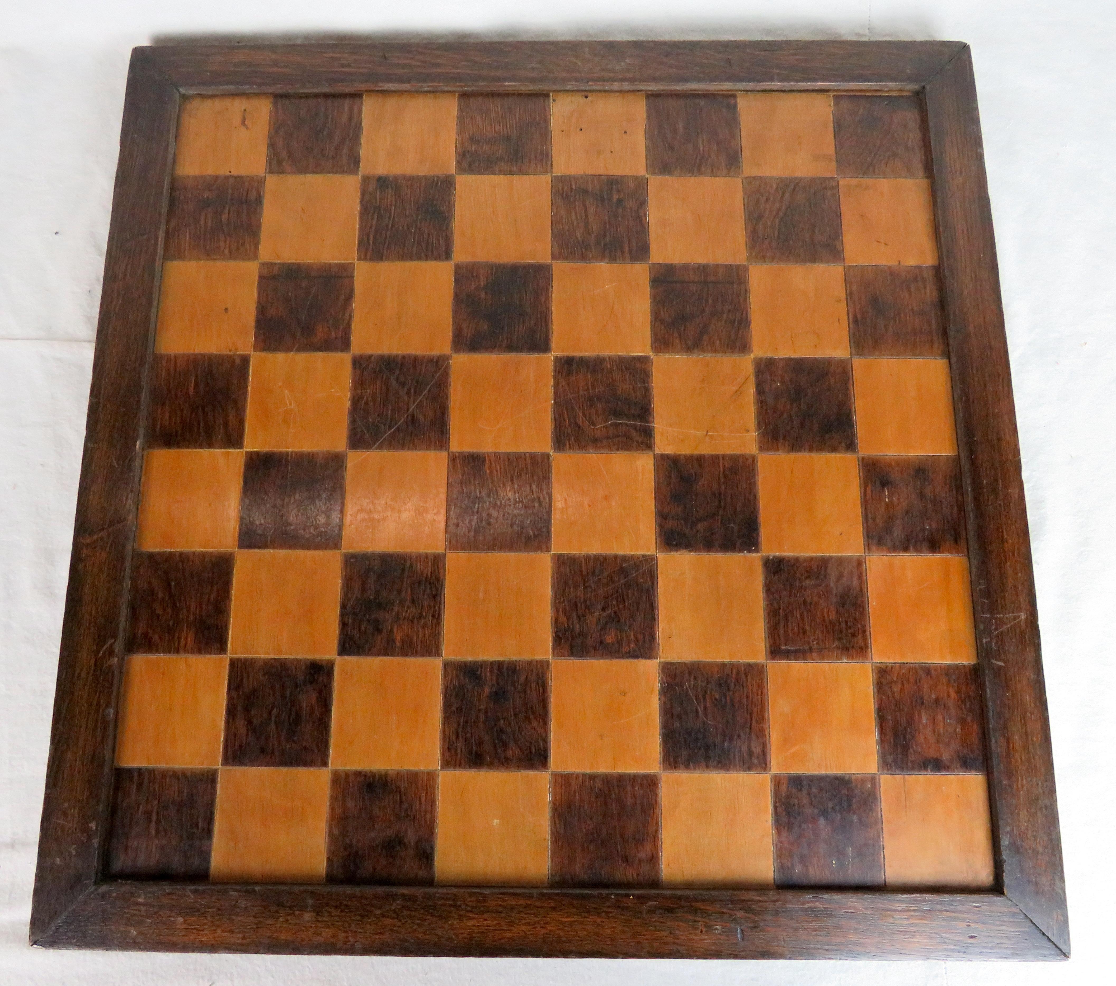 19th Century Turn of the Century Wooden Checkerboard For Sale
