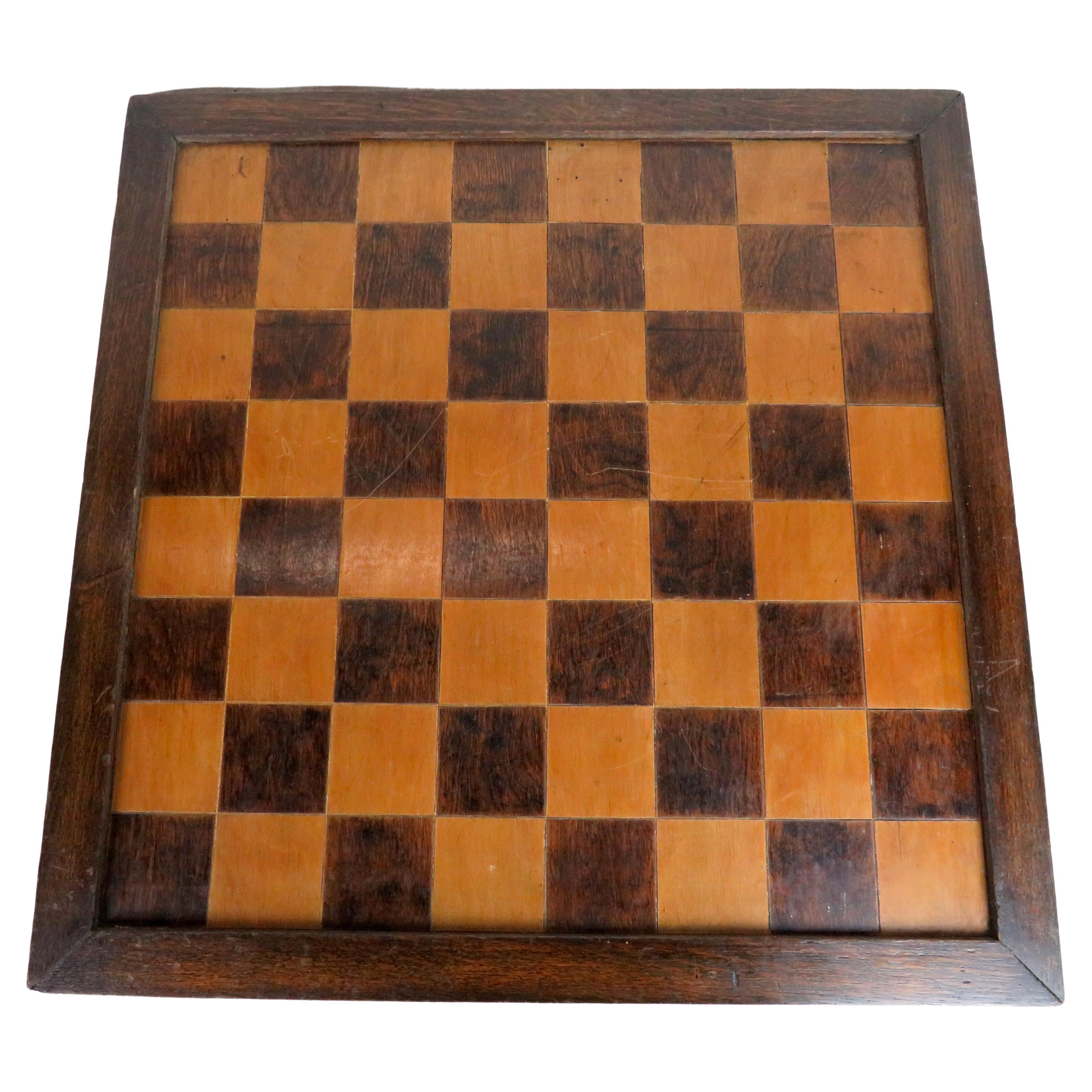 Turn of the Century Wooden Checkerboard For Sale