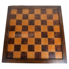 Antique Turn of the Century Wooden Checkerboard