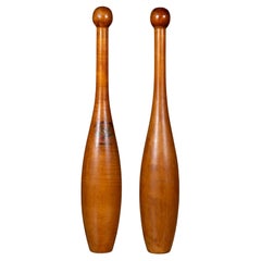 Turn of the Century Wooden Excercise/Juggling Pins c.1900 (FREE SHIPPING)