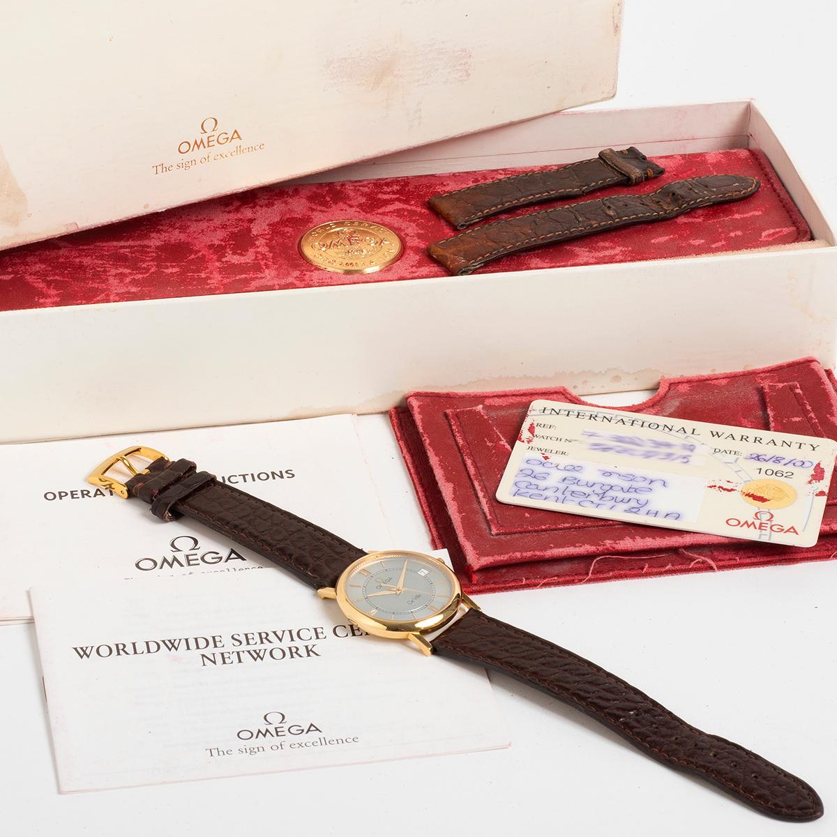 Turn of the millennium Omega De Ville Prestige, ref 73203412. 18ct Yellow Gold. For Sale 4
