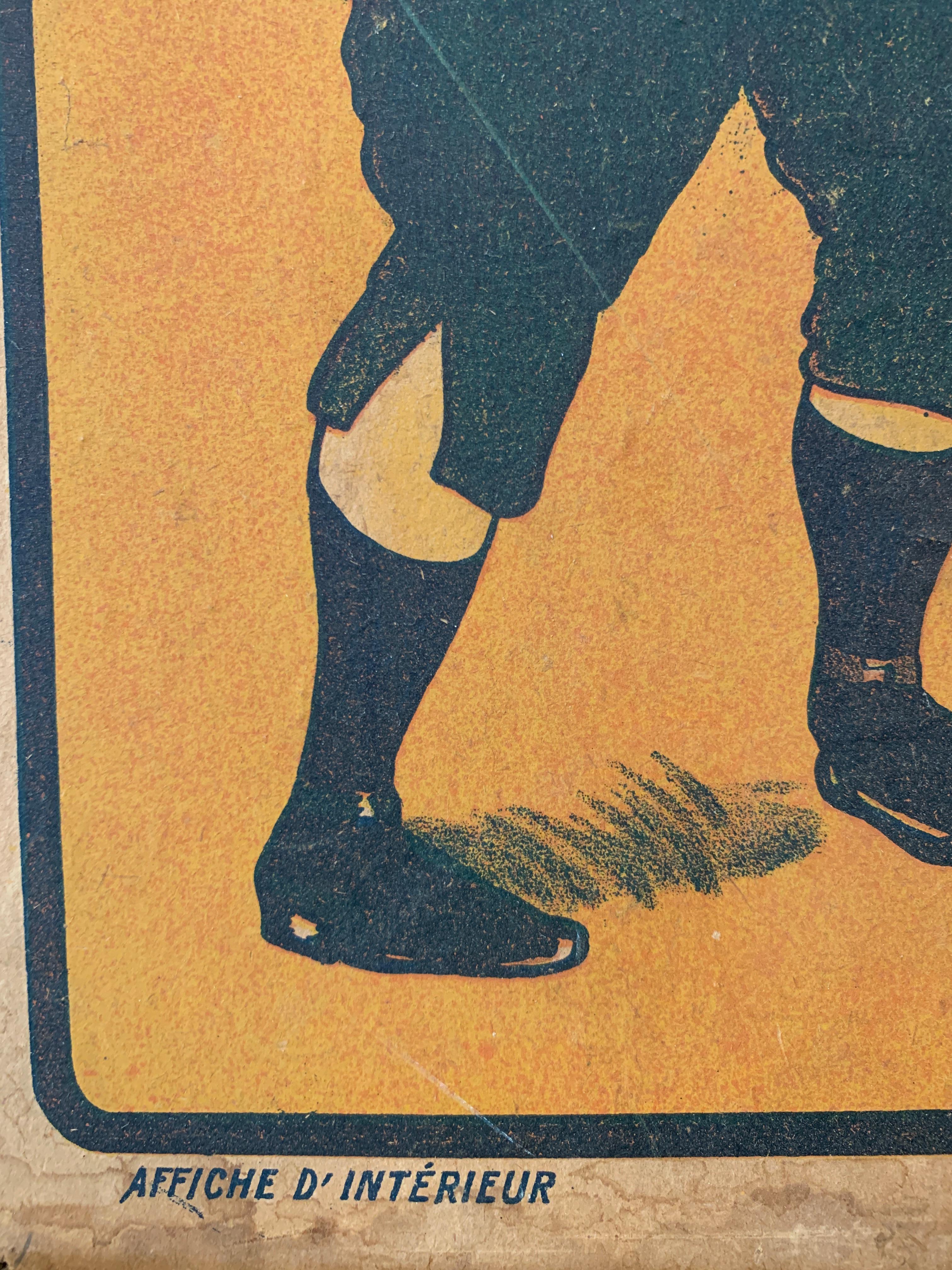 Début du 20ème siècle Affiche de cirque européen du début du Twentieth siècle, 1909, Chocolat Aviateur en vente