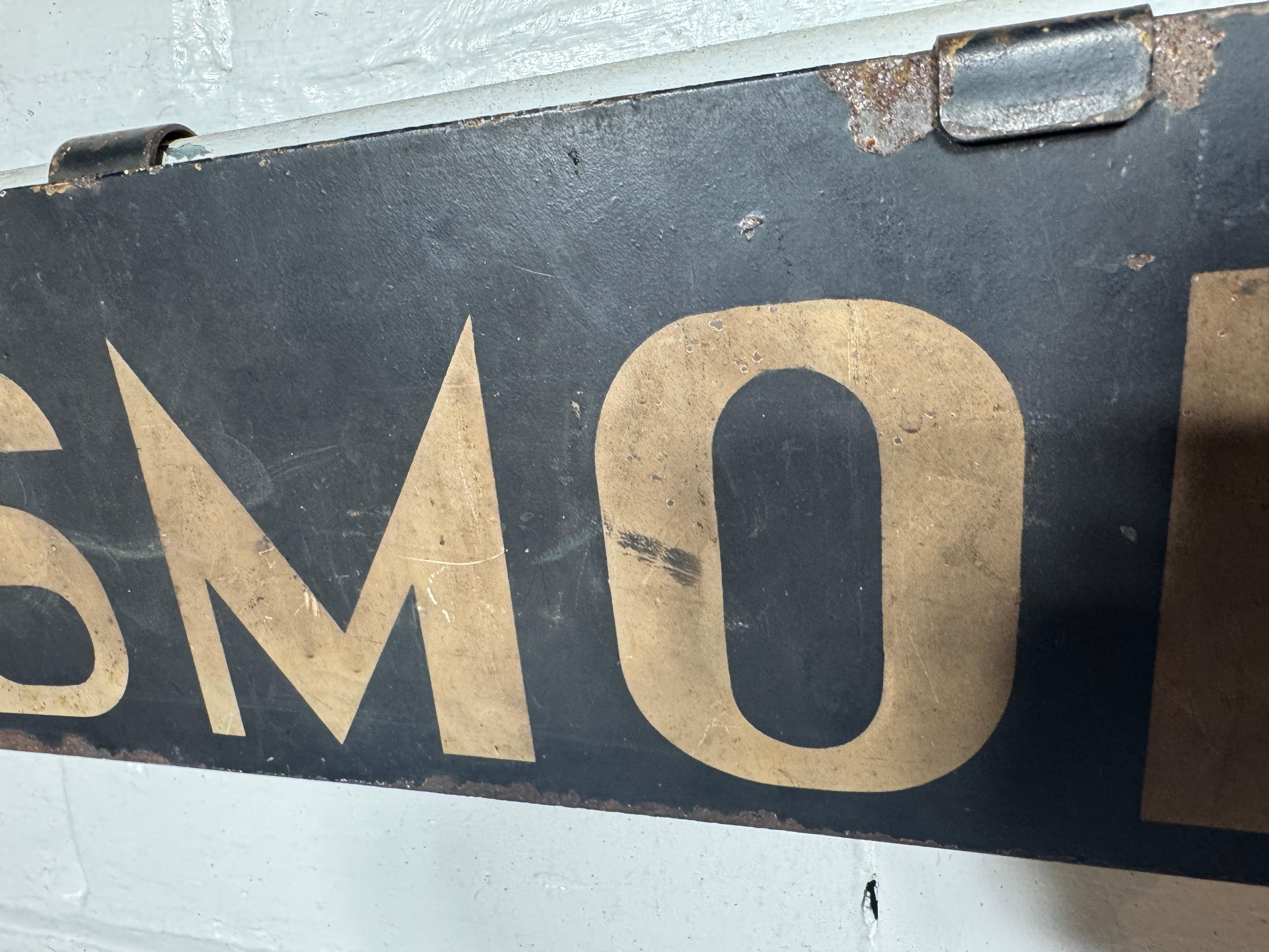 Early 20th Century Turn or the Century Metal double sided PULLMAN TRAIN CAR sign 