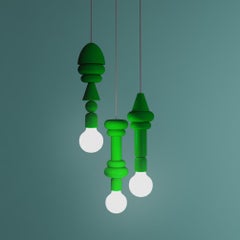 Turn Shade Triple Green Colorful Ceiling Lighting