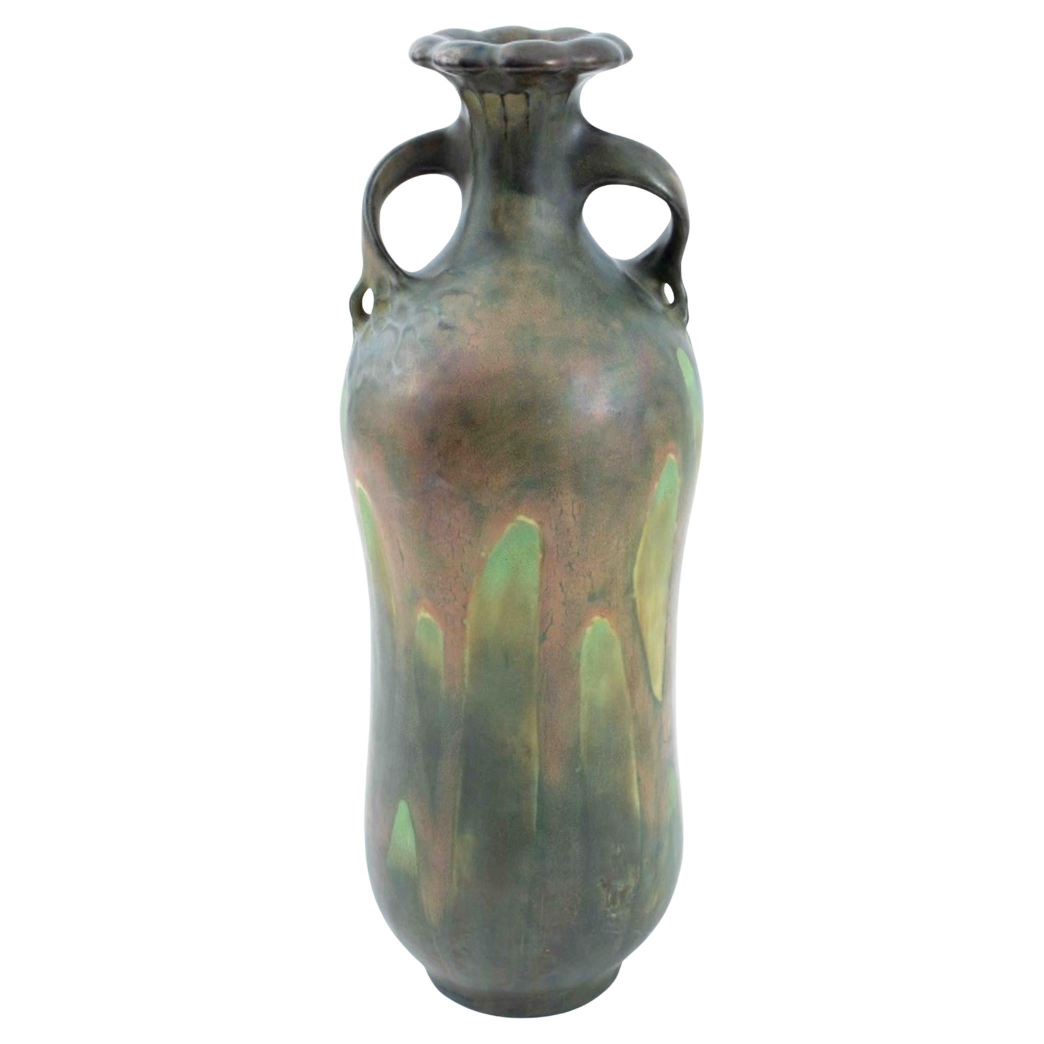 Jarrón de cerámica artística Turn-Teplitz Amphora, ca. 1900