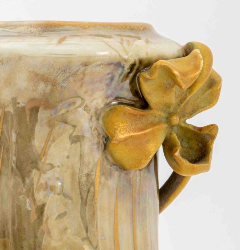 Art Nouveau Turn-Teplitz Amphora Pottery Vase, ca. 1900 For Sale