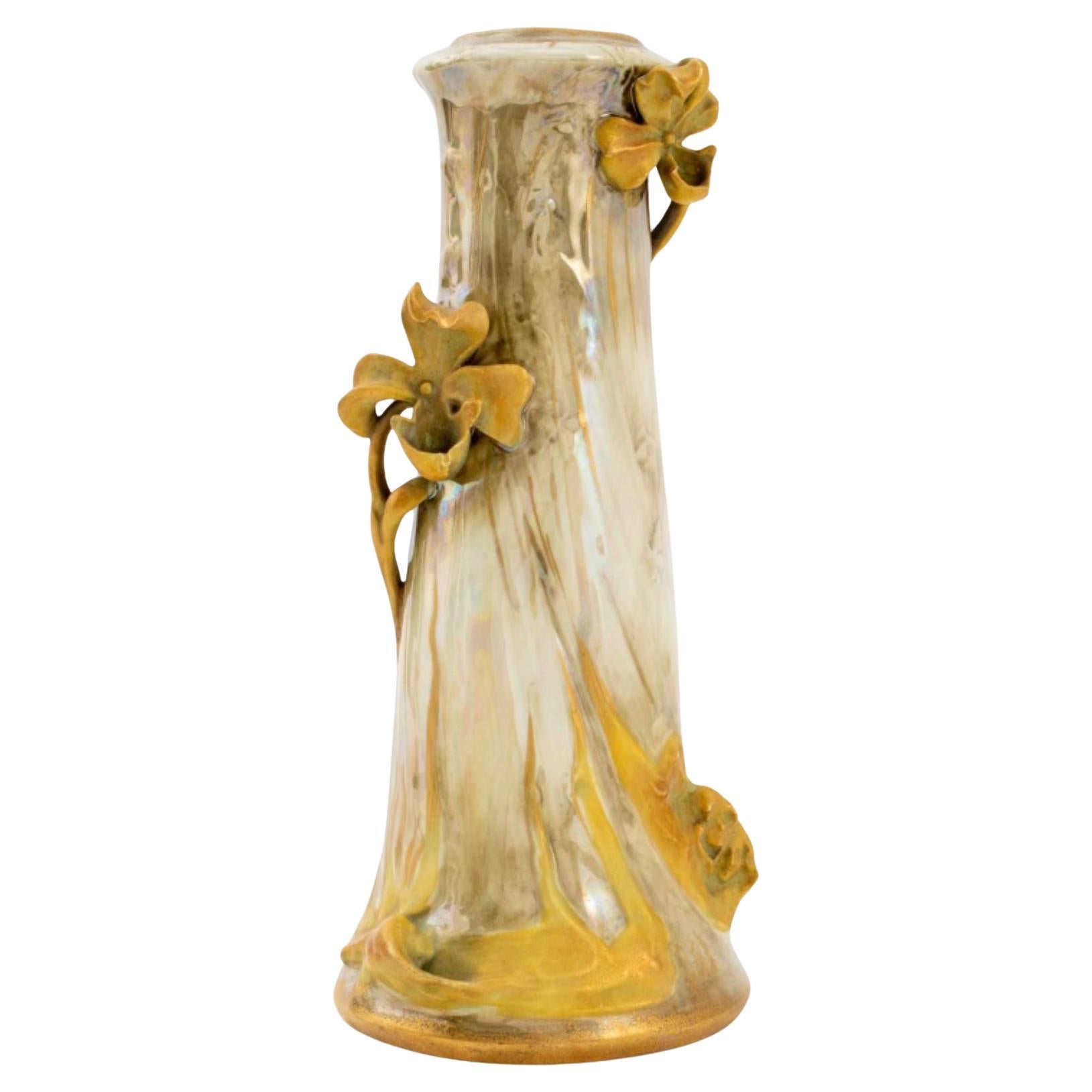 Turn-Teplitz Amphora Pottery Vase, ca. 1900 For Sale