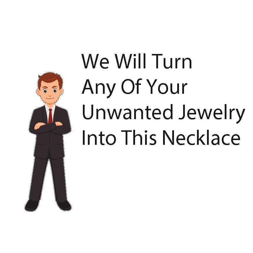 Round Cut Turn Your Unwanted Jewelry into a Diamonds by the Yard Necklace-Ben Dannie For Sale