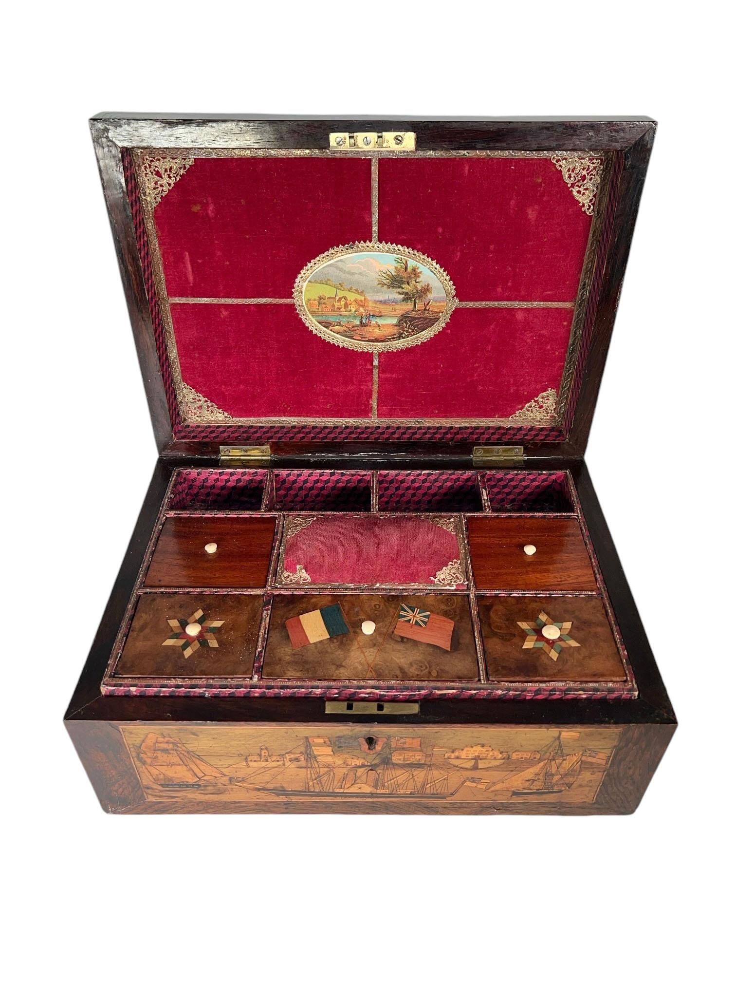 English Tunbridge Trinity Box For Sale