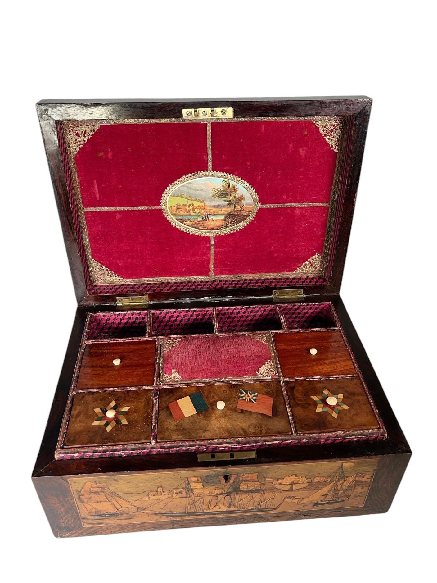 Late 19th Century Tunbridge Trinity Box For Sale
