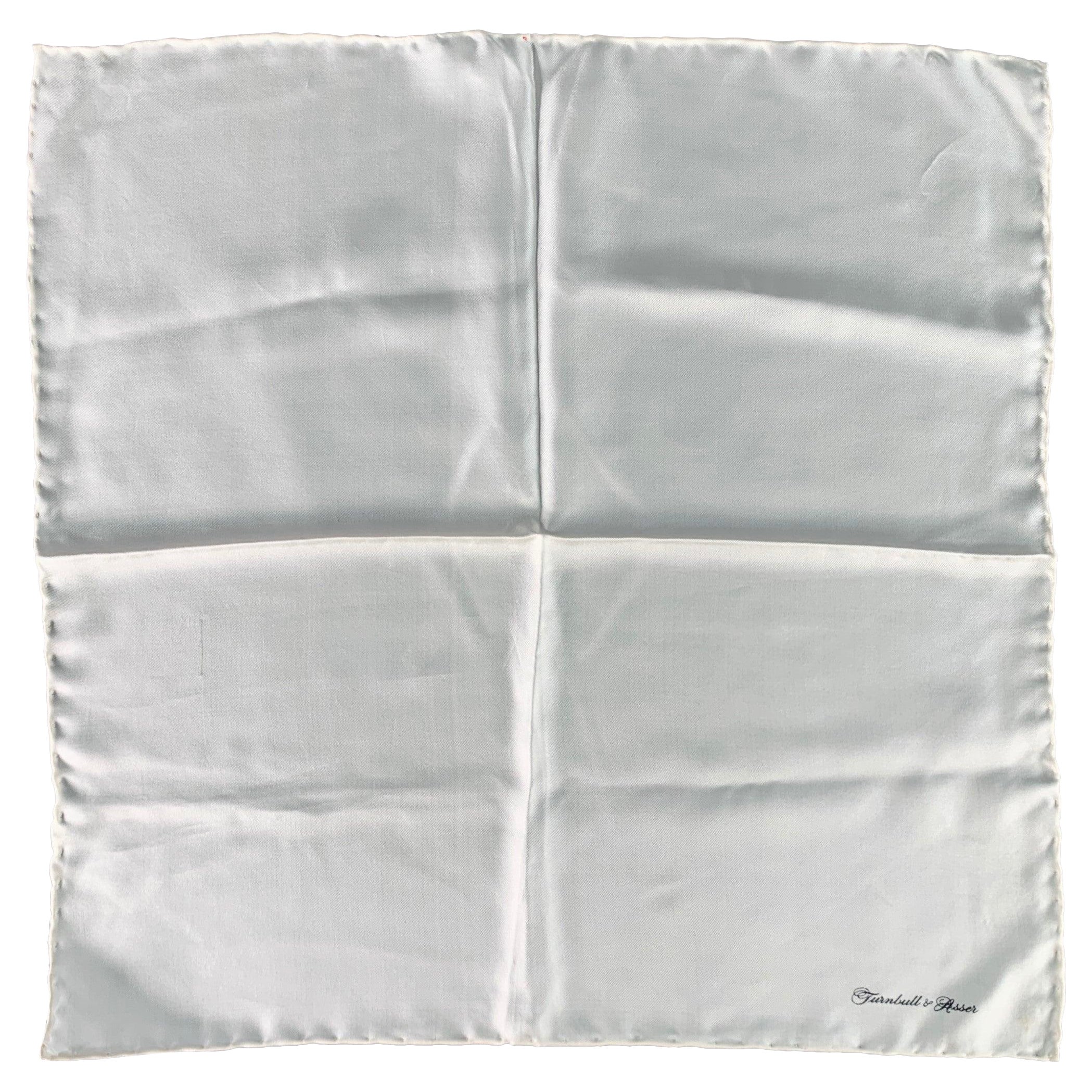TURNBULL & ASSER Cream Signature Silk Pocket Square