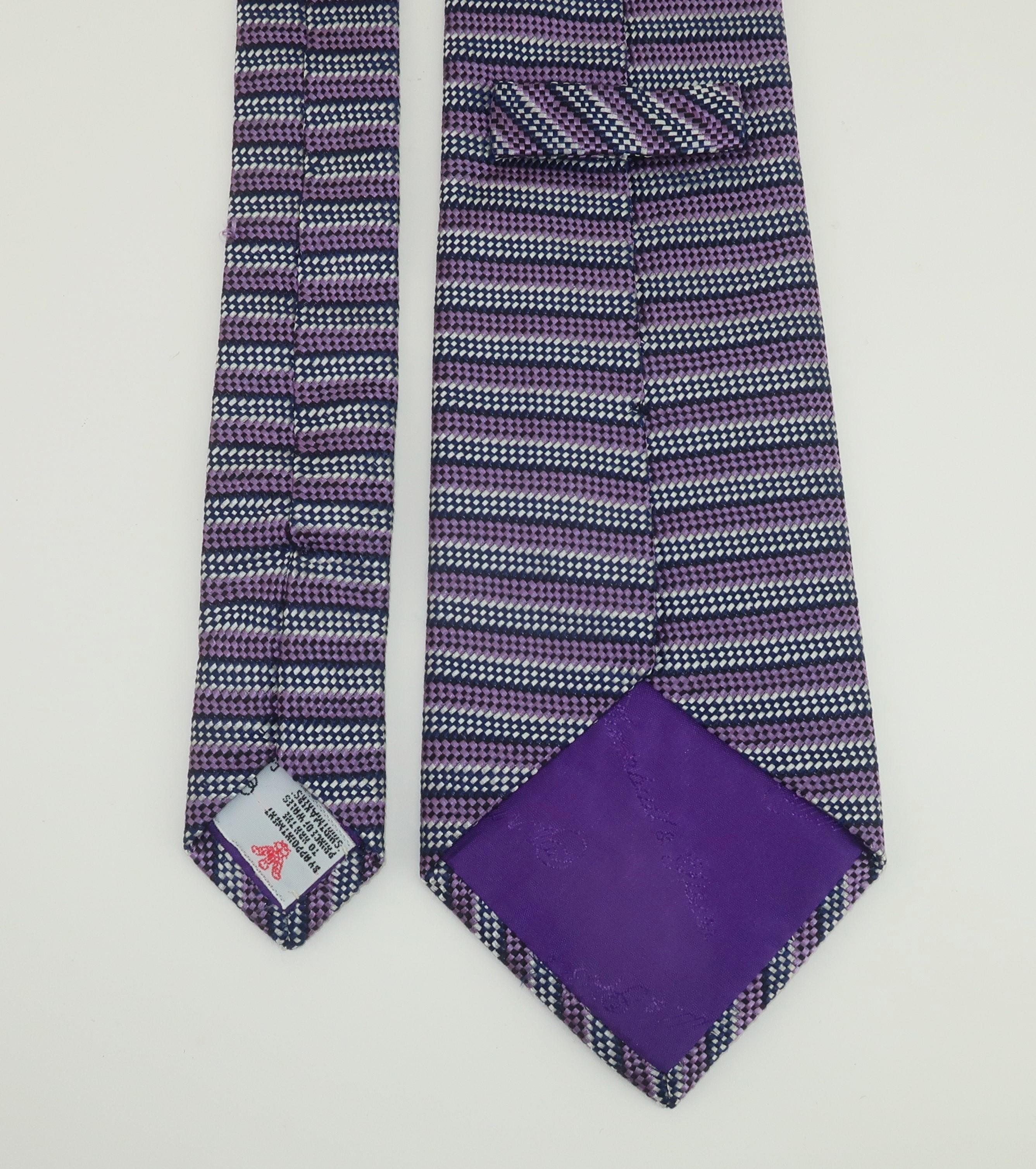 Purple Turnbull & Asser Men's Silk Neck Tie Necktie For Sale