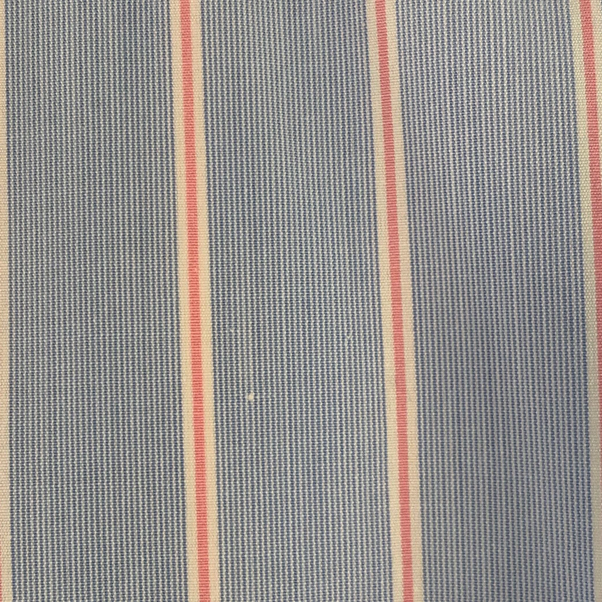 TURNBULL & ASSER Größe L Blau-Pink gestreiftes Langarmhemd aus Baumwolle mit französischer Manschette im Angebot 1