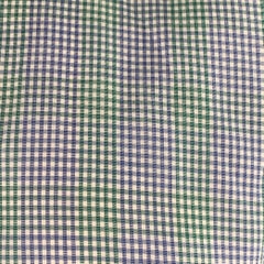 TURNBULL & ASSER Taille L Chemise à manches longues en coton vichy vert et bleu