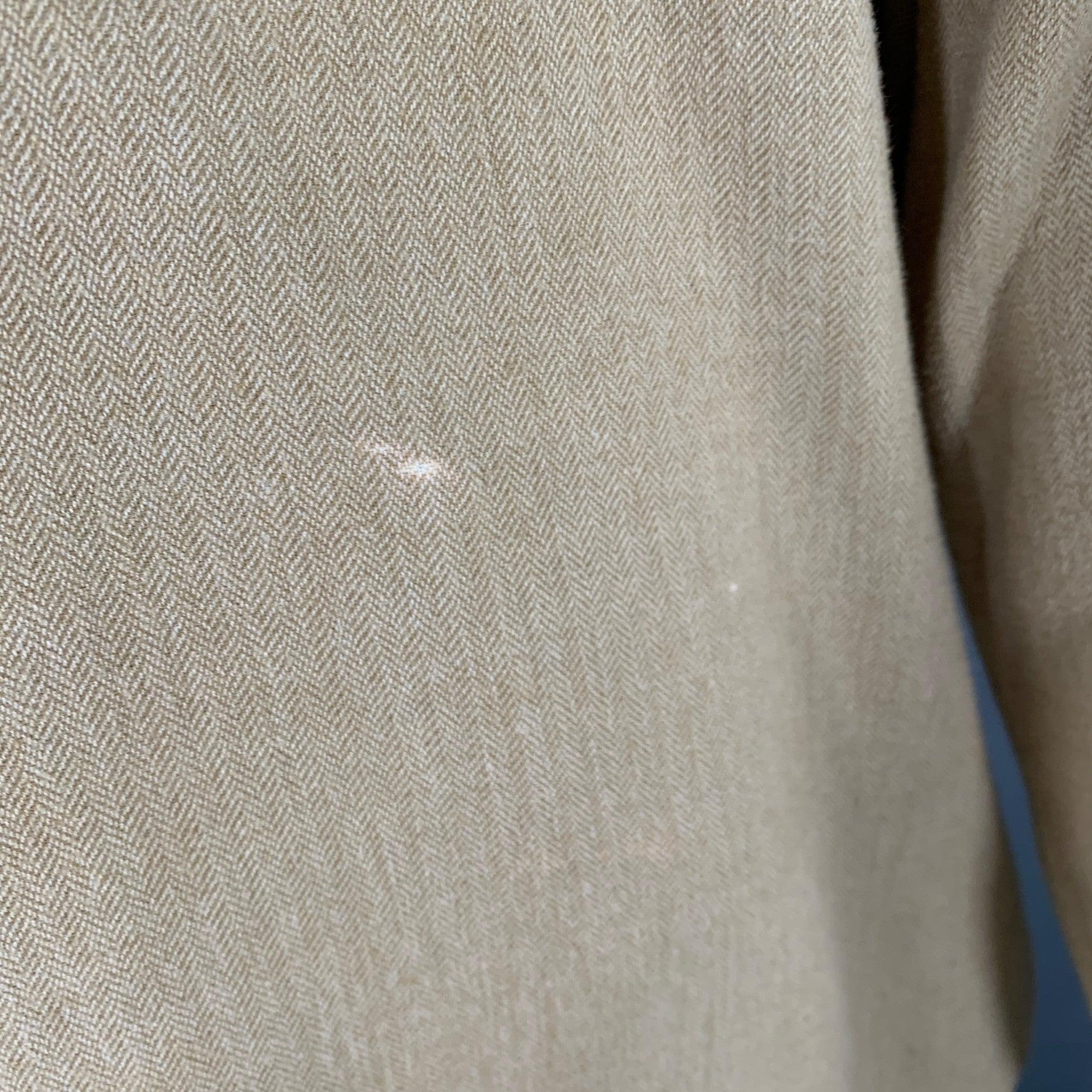 TURNBULL & ASSER Größe XL Beige Herringbone Baumwolle 2 Taschen Langarmhemd im Angebot 4
