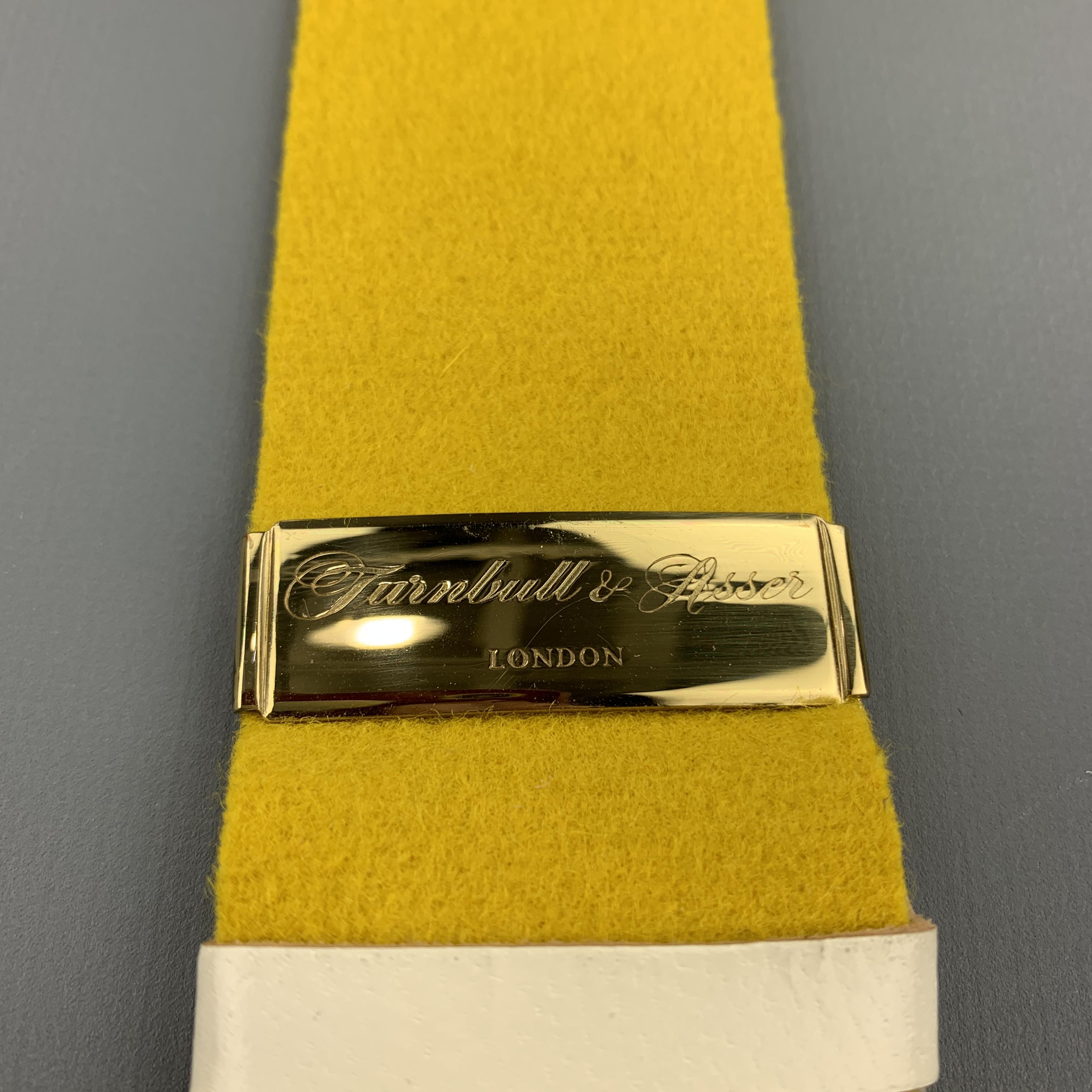 TURNBULL & ASSER Solid Yellow Wool Suspenders In Excellent Condition In San Francisco, CA