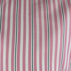 TURNBULL & ASSER Vintage Size L Pink White Stripe Cotton French Cuff Long Sleeve Shirt (Chemise à manches longues en coton à rayures roses et blanches)
