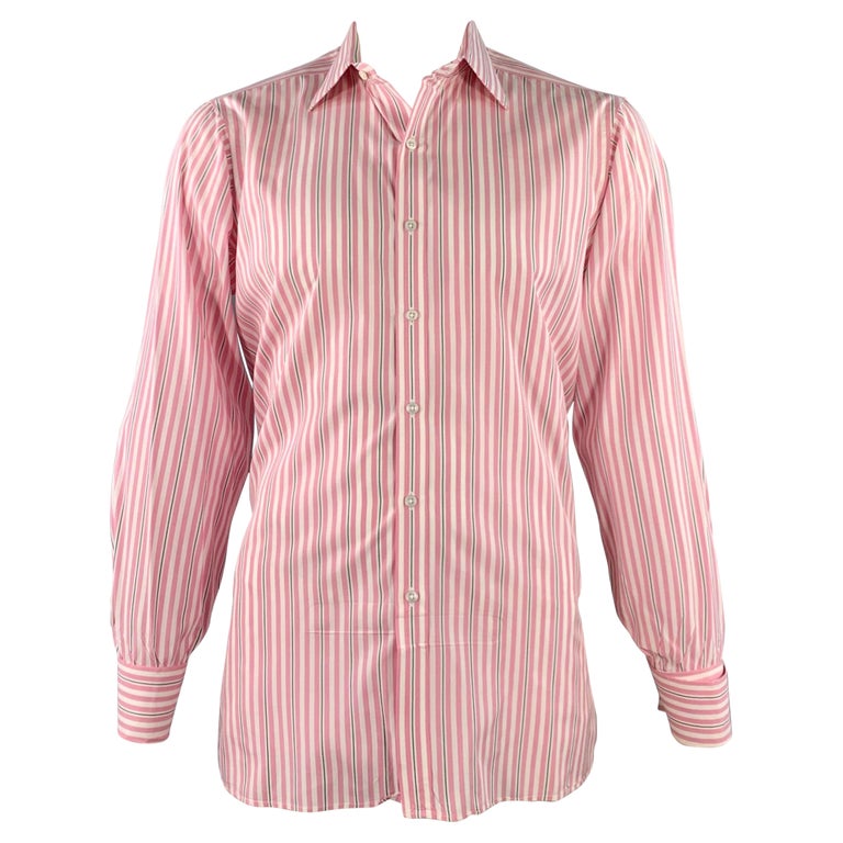 turnbull and asser dress shirts James Bond Voile Shirt - Die Another Day cut with straight side seams and slightly shorter in the body allowing them to be worn untucked Turnbull & Asser BLUE &