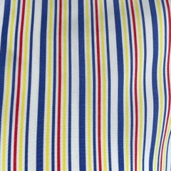 TURNBULL & ASSER Vintage Size L White Multi Color Stripe Cotton French Cuff Long Sleeve Shirt