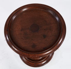 Turned and Dished Mahogany Lamp Table