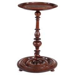 Turned and Dished Mahogany Lamp Table