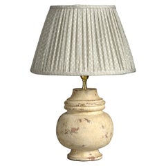 Used Turned and Painted Bulbous Table Lamp
