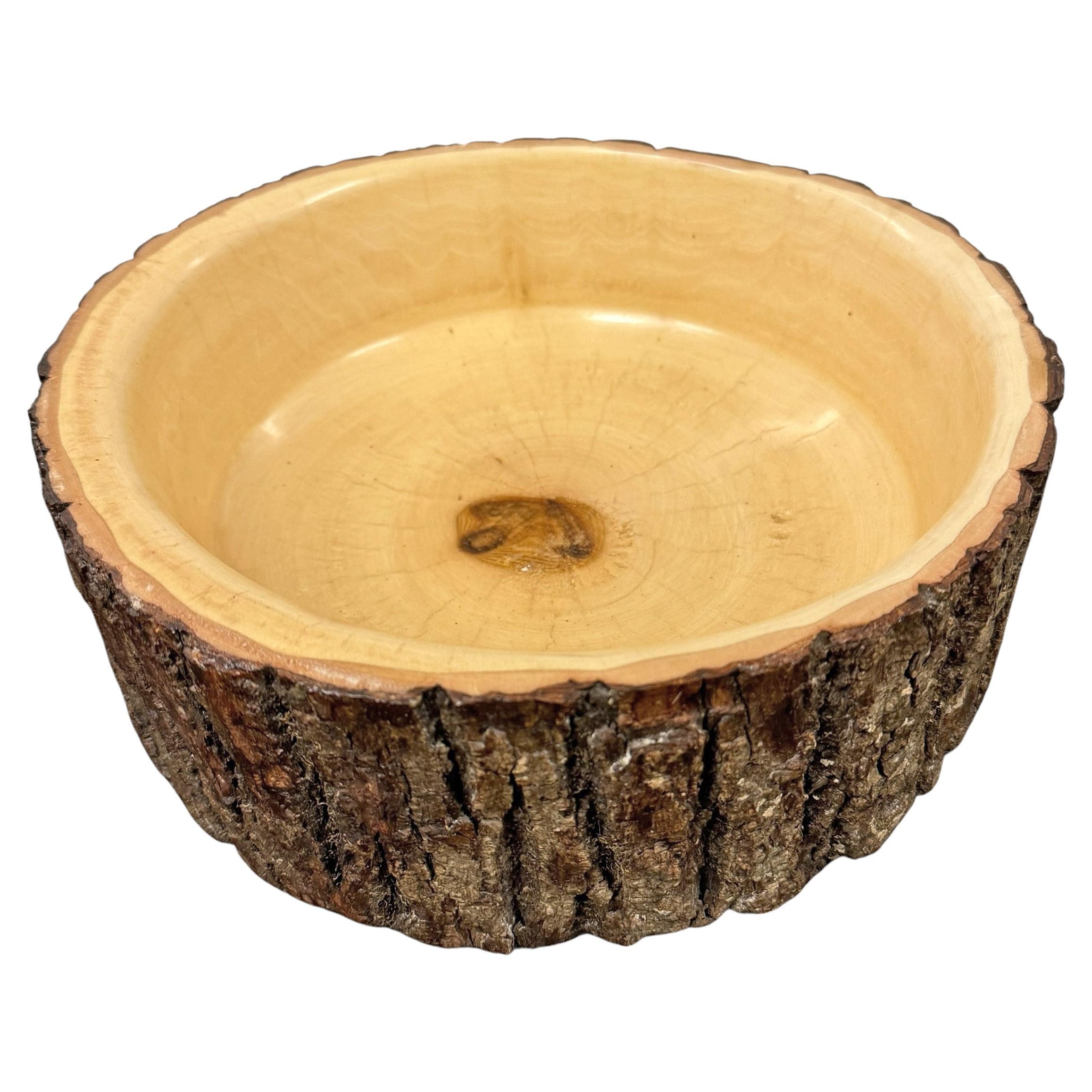 Turned Ash Wood Bowl For Sale