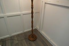 Turned Beech Floor Standing Lamp a Skilfully Turned Piece