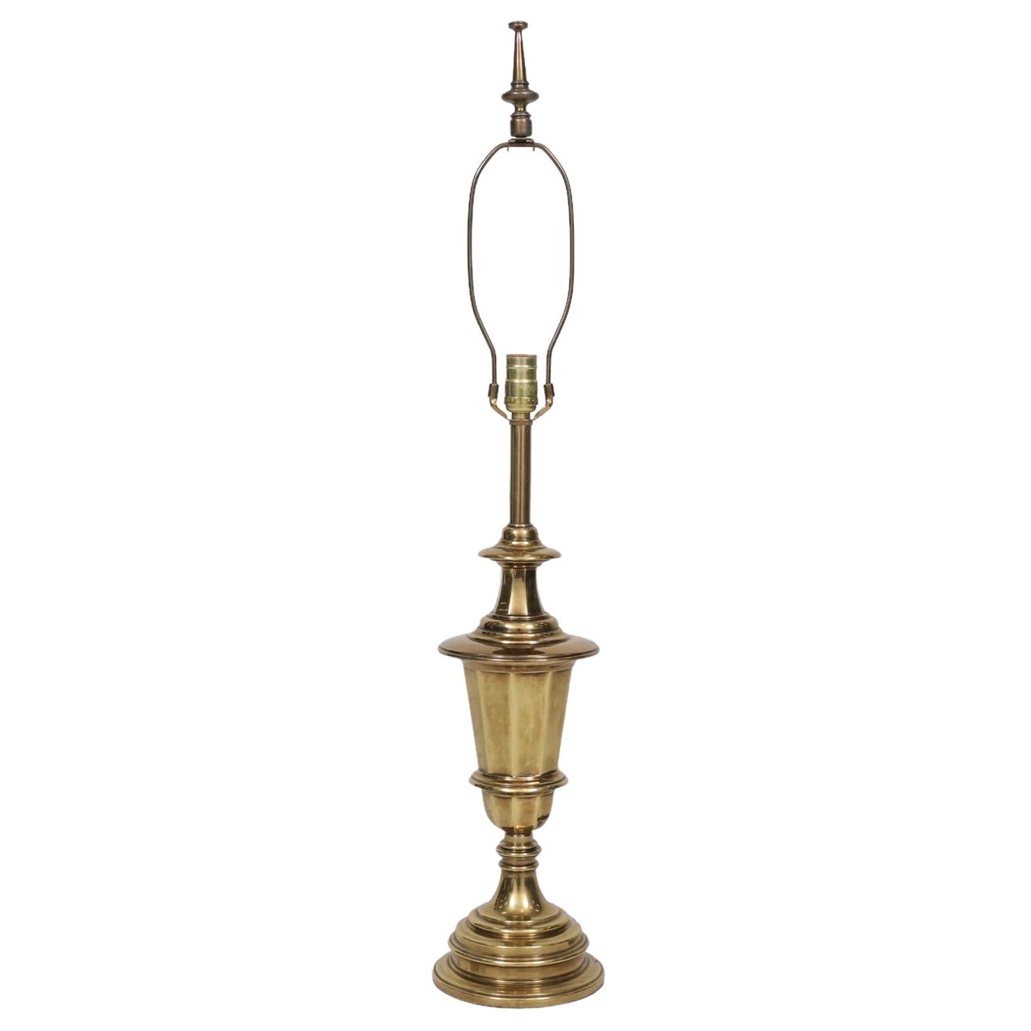 Turned Brass Table Lamp by Stiffel