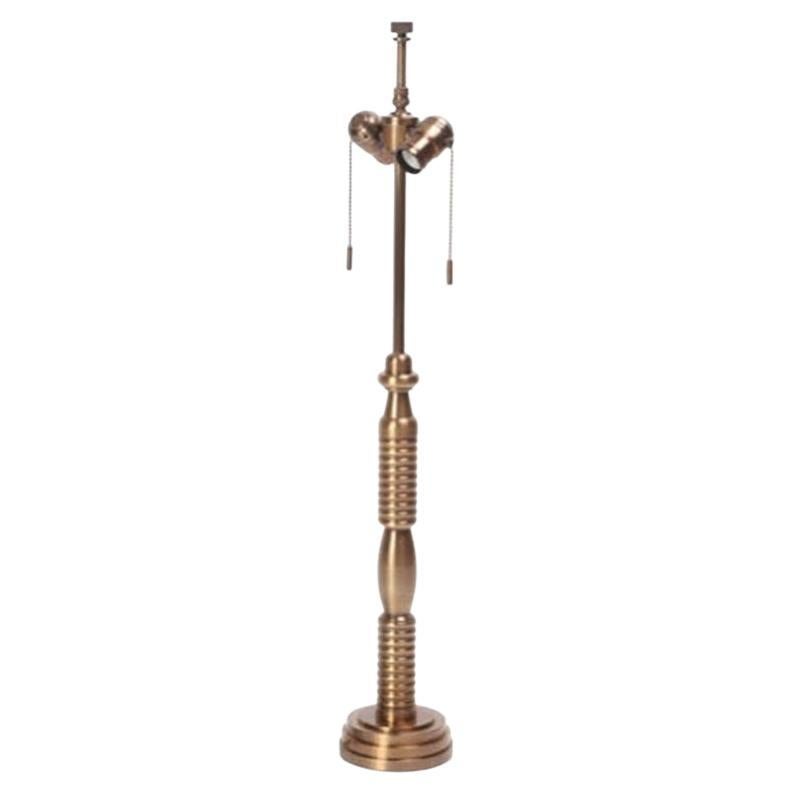 Turned Bronze Table Lamp