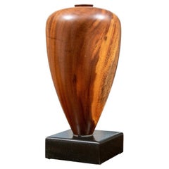 Turned Exotic Wood Vase Attributed To Victor Holmes