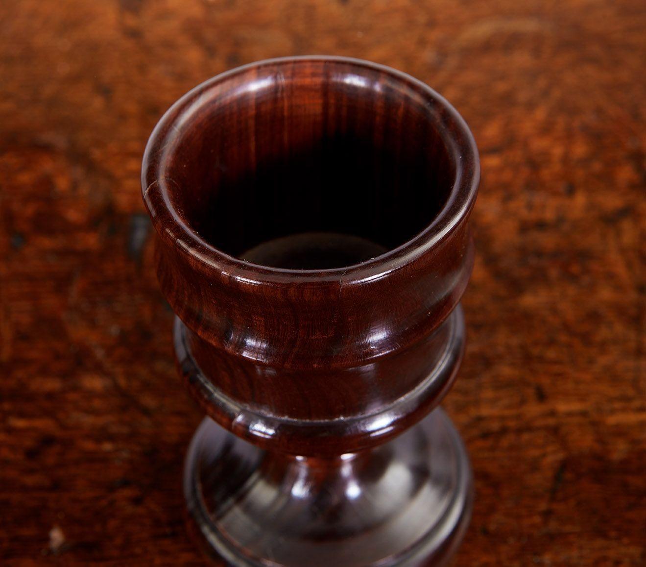 English Turned Kingwood Banded Cup For Sale