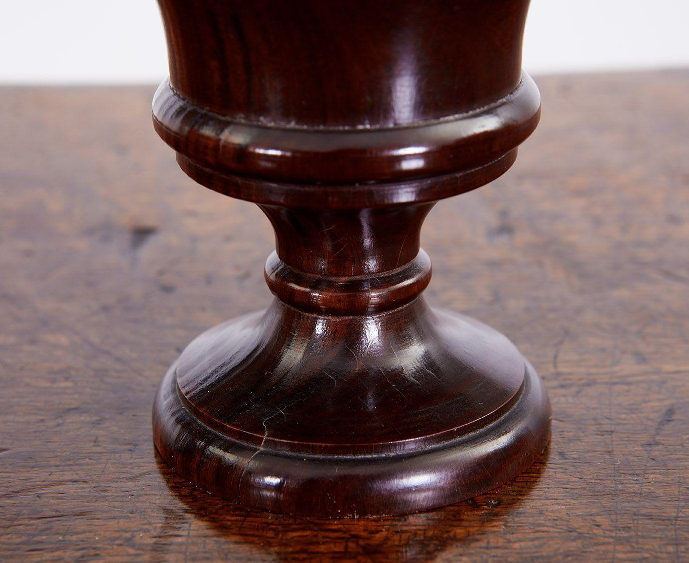 Turned Kingwood Banded Cup In Excellent Condition For Sale In Greenwich, CT