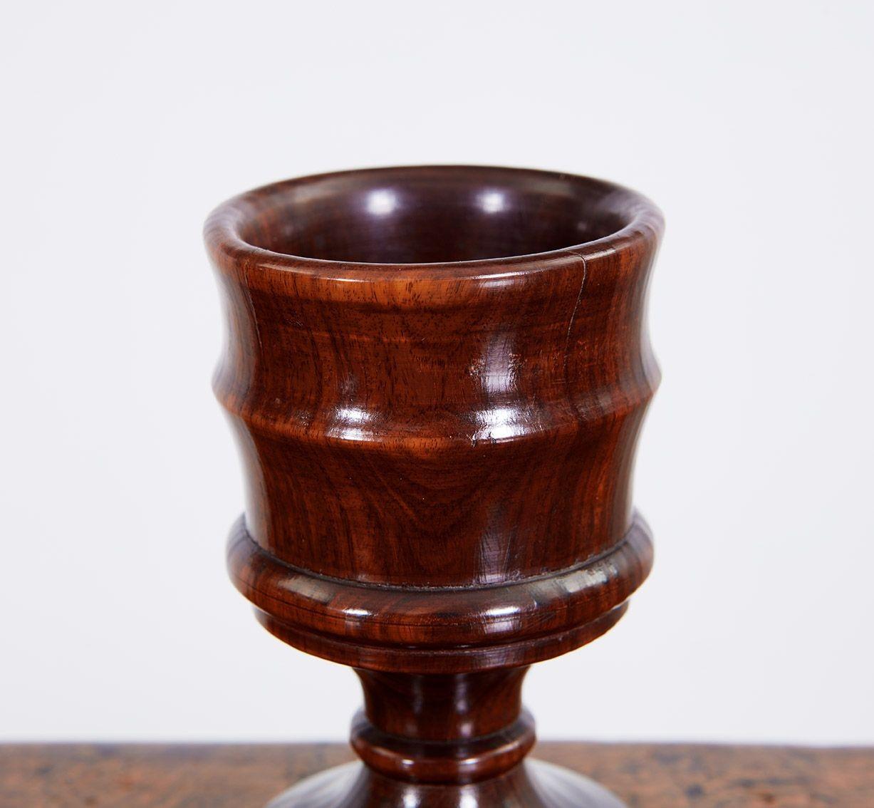 19th Century Turned Kingwood Banded Cup For Sale
