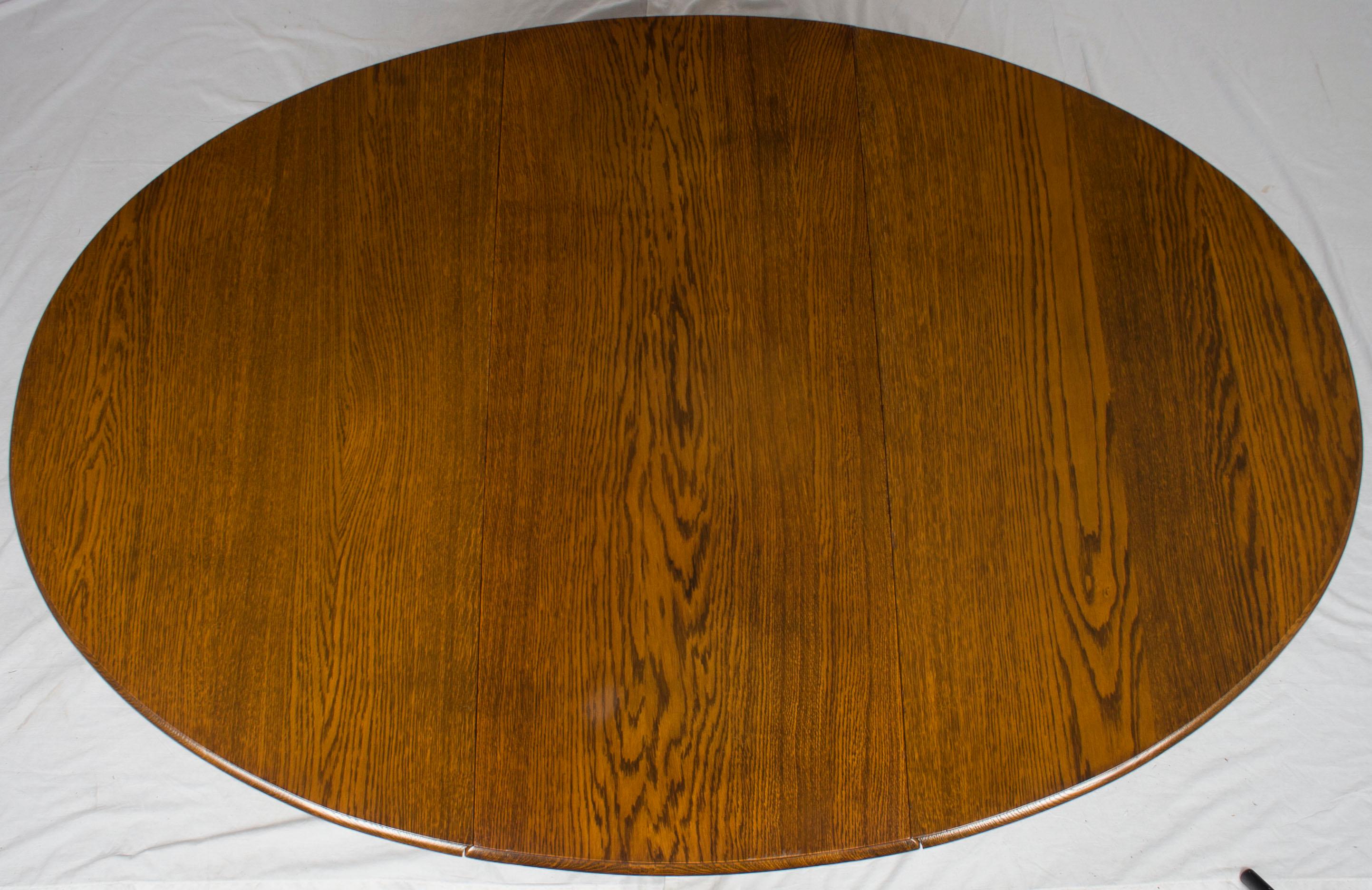 antique oak drop leaf side table