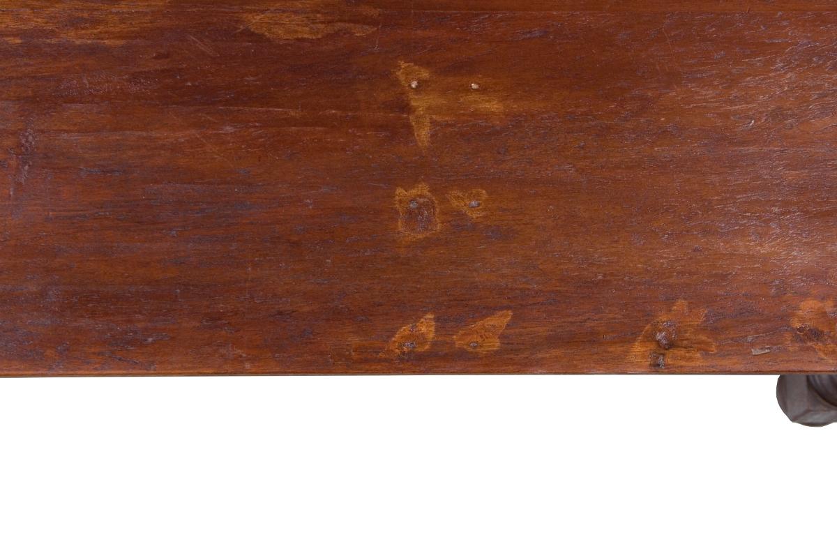 20th Century Turned Leg Solid Oak Sofa Table
