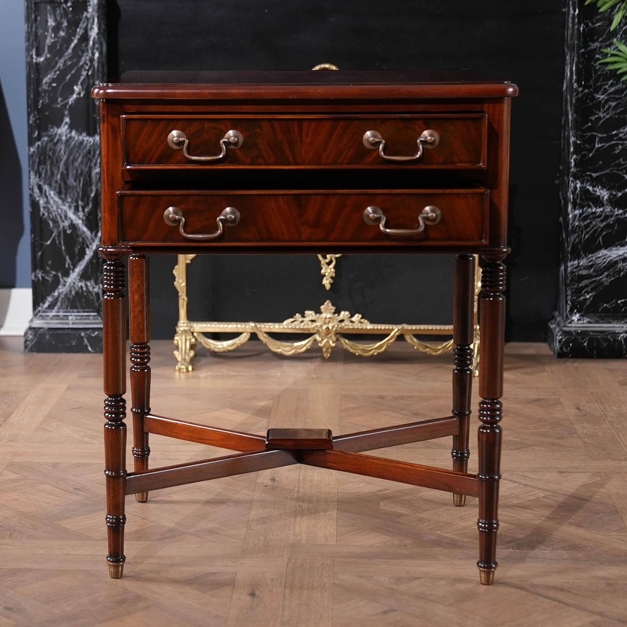 Mahogany Turned Leg Table For Sale