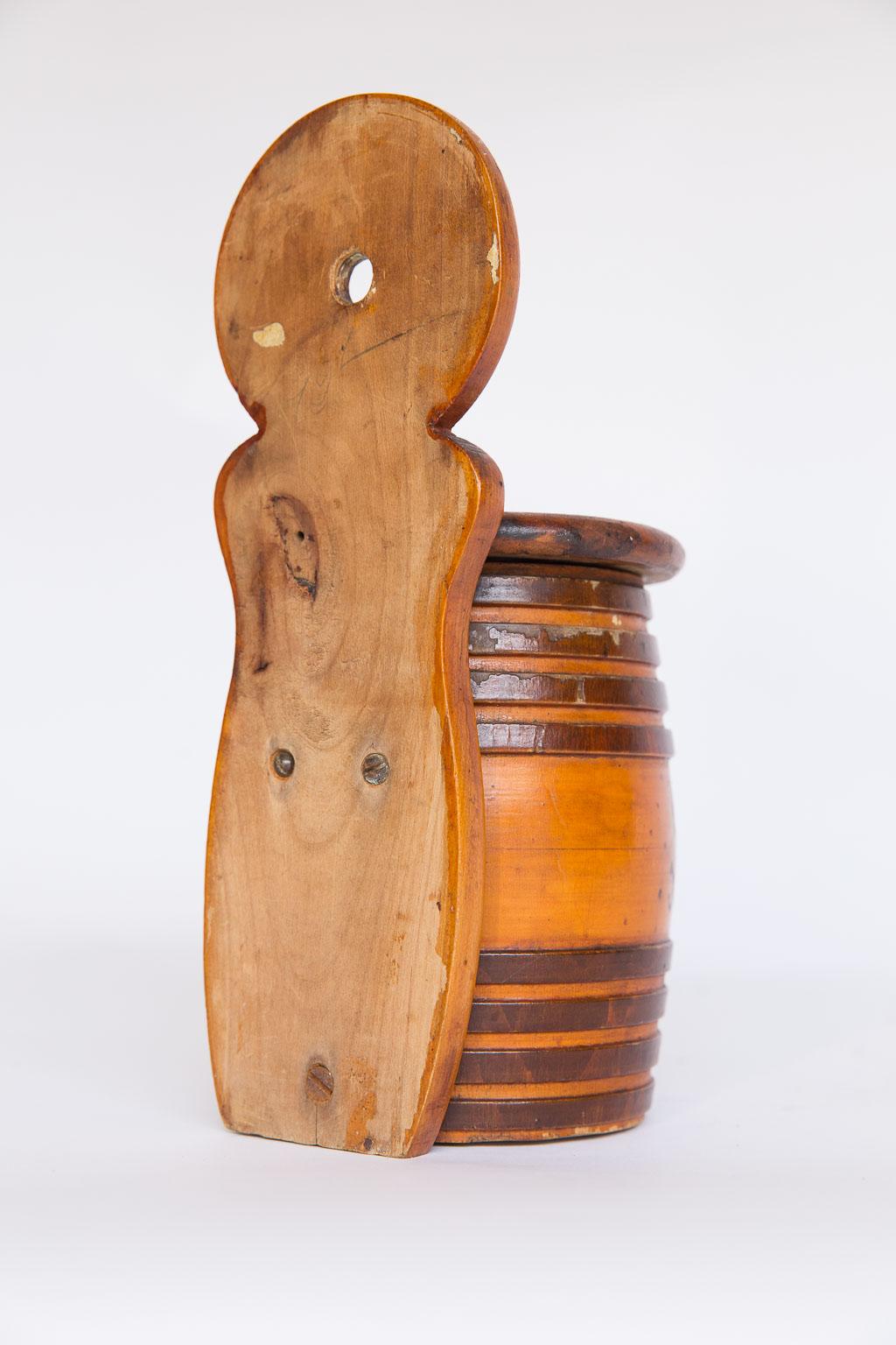20th Century Turned Mixed Wood Salt Cellar For Sale
