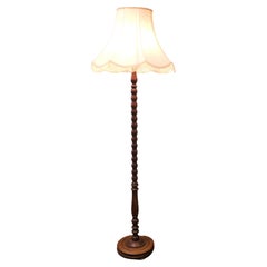 Turned Oak Floor Lamp, Standard Lamp