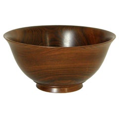 Turned Rosewood Bowl by Salisbury ArtisansCirca 1950s Turned Wood