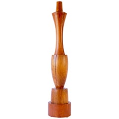 Turned Sculptural Wooden TOTEM #2 by Chris Lehrecke
