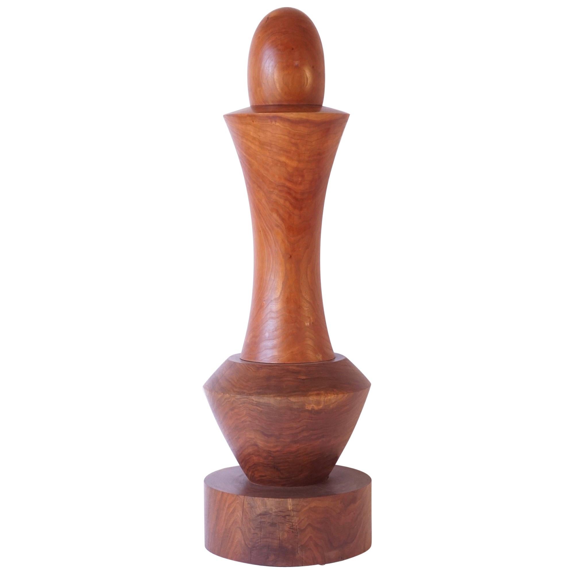 Escultura de madera torneada TOTEM nº 4 de Chris Lehrecke