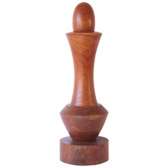 Skulpturaler TOTEM #4 aus Holz von Chris Lehrecke, gedrechselt