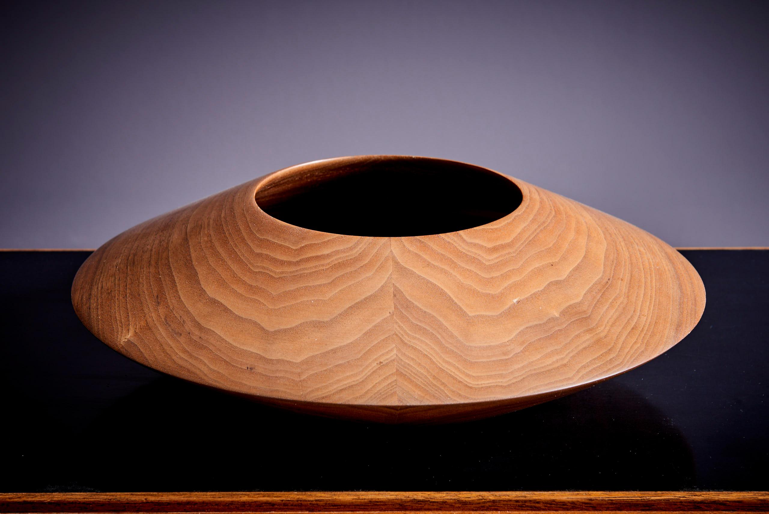 Laminated walnut bowl by Charles M. Kaplan.



