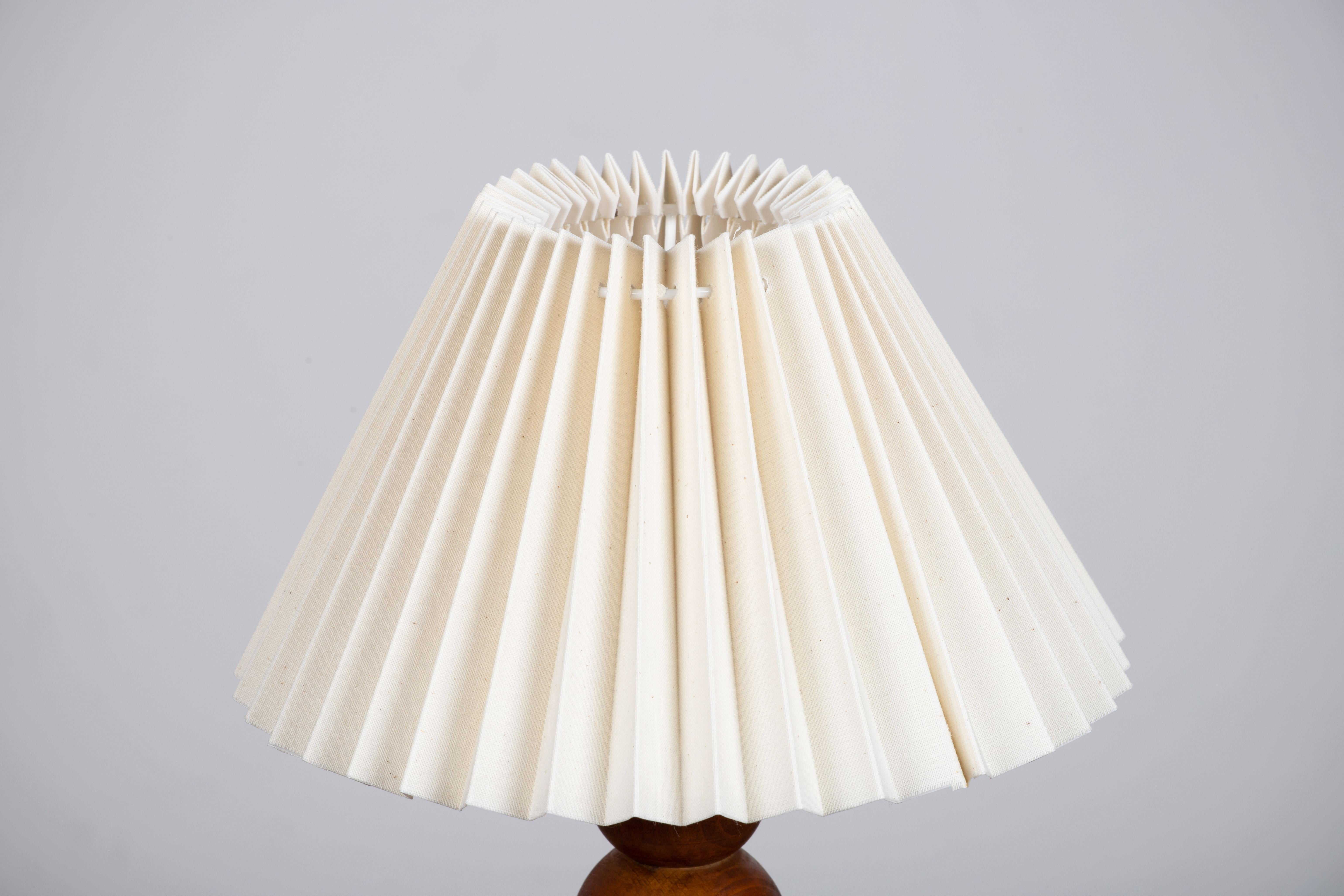 Rope Turned teak Table Lamp, 1960, Denmark