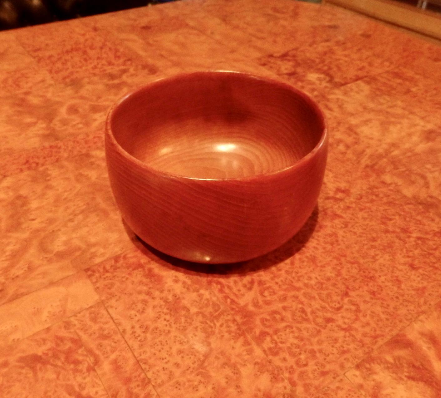 Swedish Turned Teak Wood Bowl Karl Holmberg, Sweden
