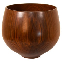 Turned Walnut Bowl by Rude Osolnik