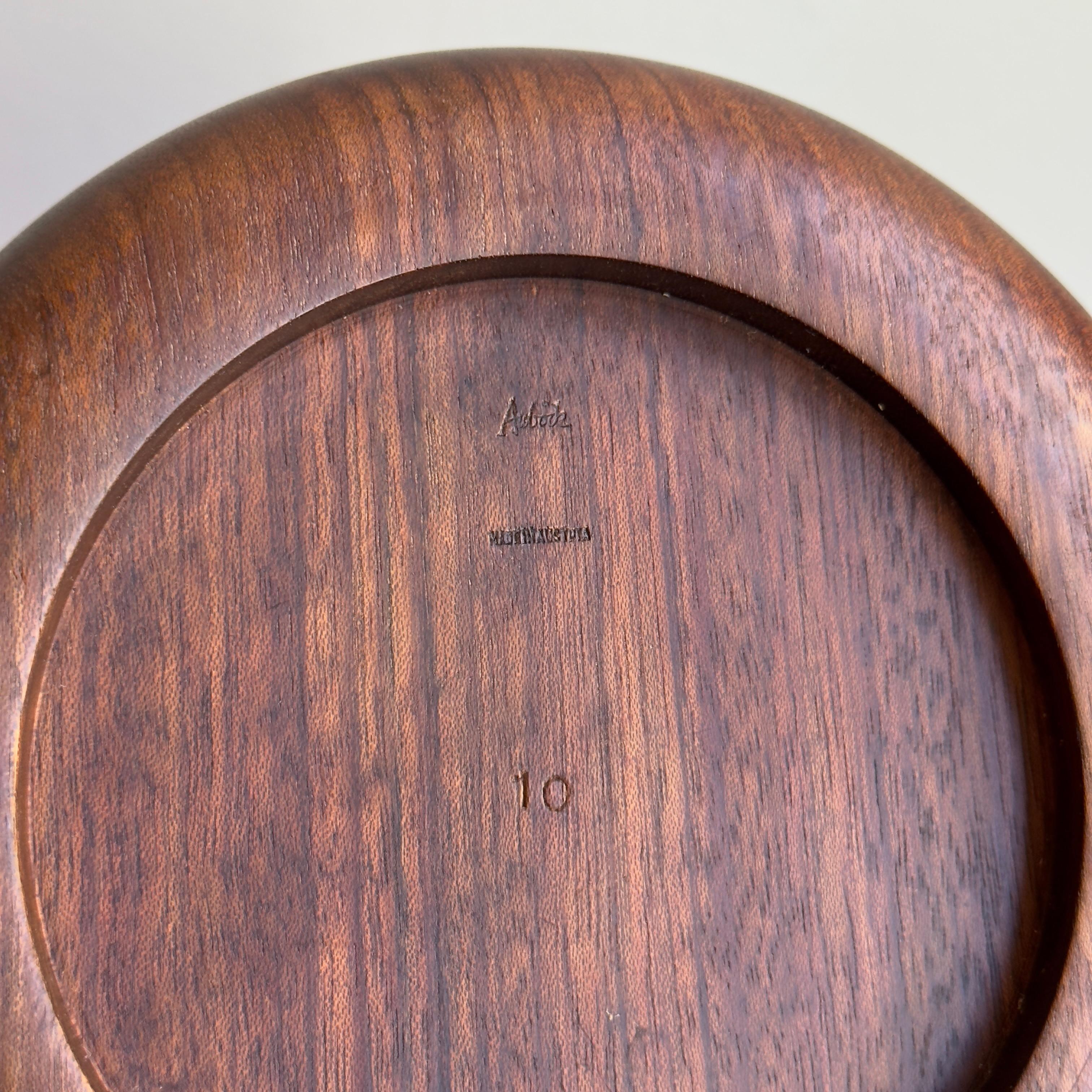 Mid-Century Modern Turned Walnut Bowl/ Carl Auböck III, 1960s For Sale