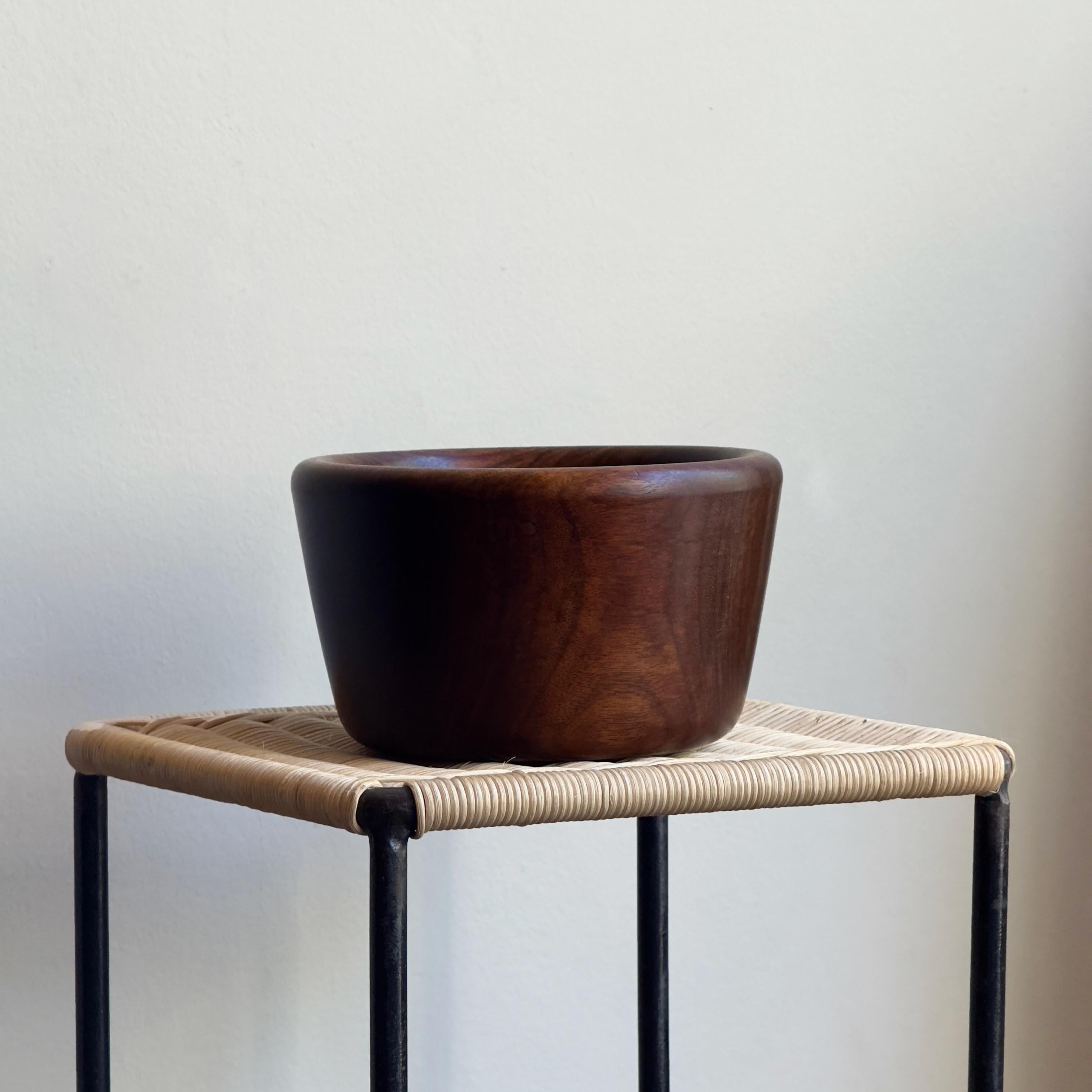 Austrian Turned Walnut Bowl/ Carl Auböck III, 1960s For Sale